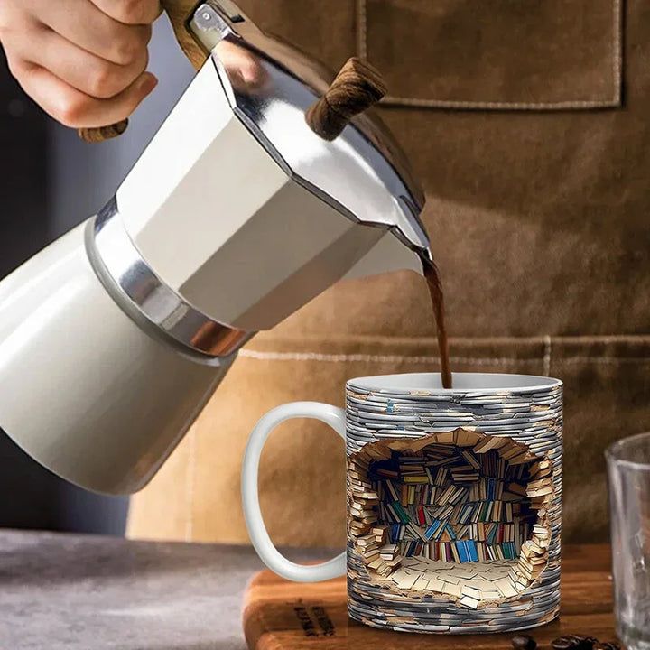 BookBrew - 3D Library Design Mug