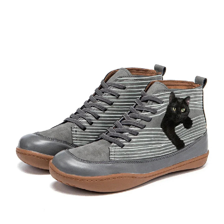Zara - Stylish Boot With Cat Design