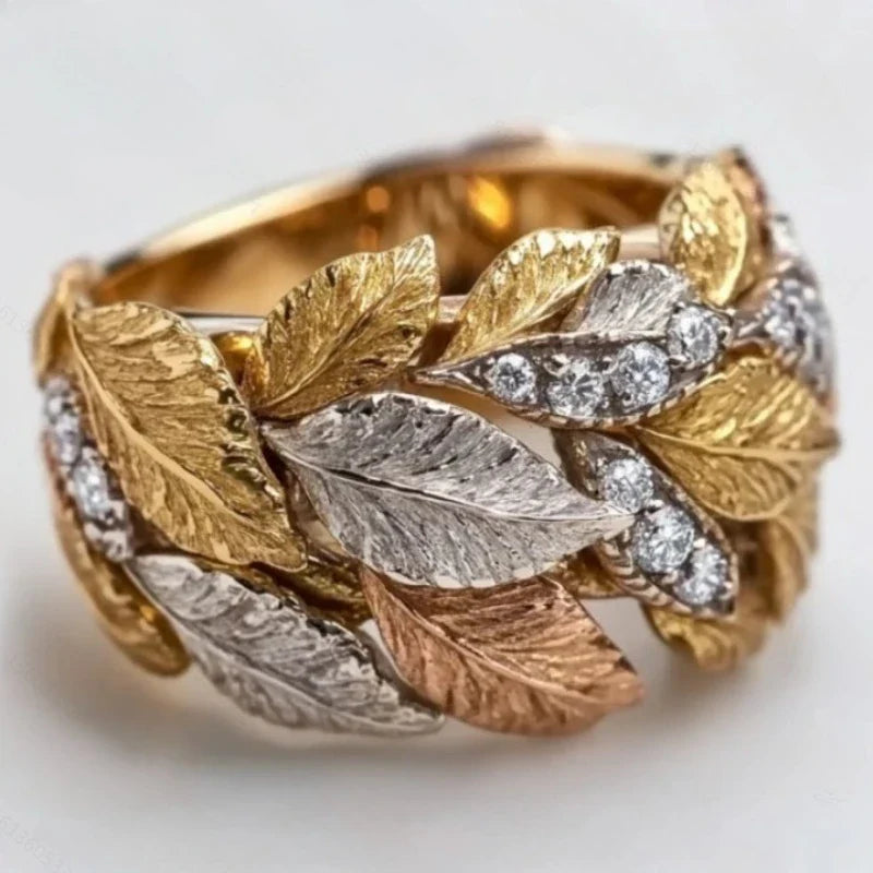 Yulee - Leaf Pattern Handcrafted Ring