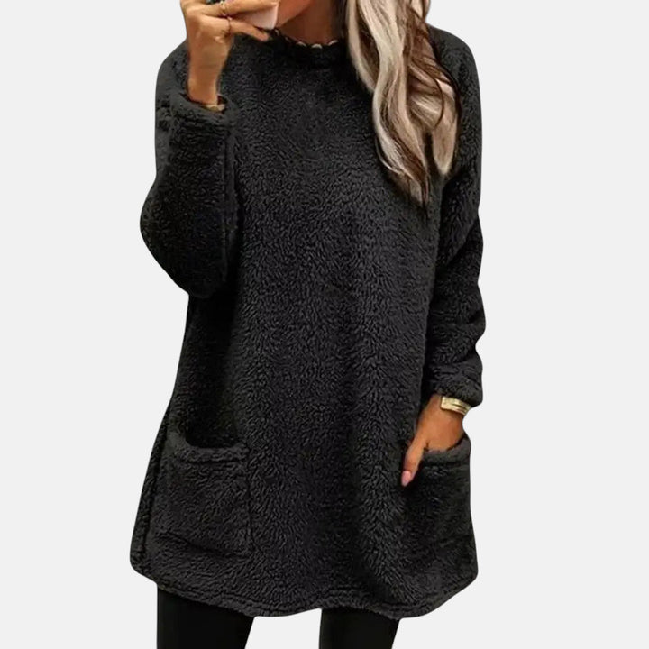 Oriella - Soft Fleece Sweater With Pocket