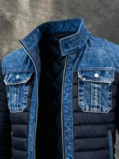 Moris - Quilted Denim Hybrid Jacket