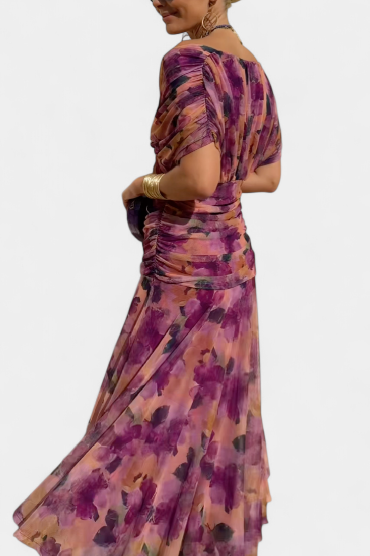 Rawan - Chiffon Off Shoulder Maxi Dress