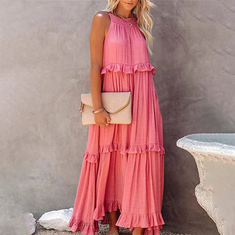 Munalisa - Ruffled Maxi Dress