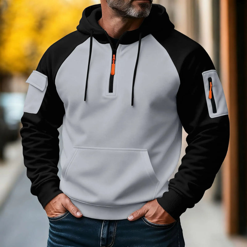 Nachman - Long Sleeve Half-Zip Hoodie