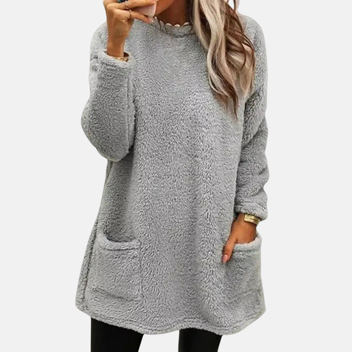 Oriella - Soft Fleece Sweater With Pocket