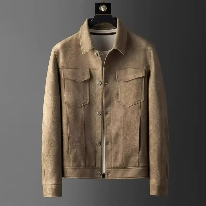 Aveloruva - Faux Suede Jacket With Front Pockets