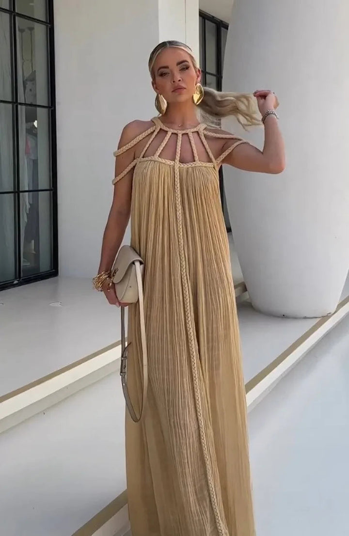 Nuriya - Sleeveless and Backless Long Dress