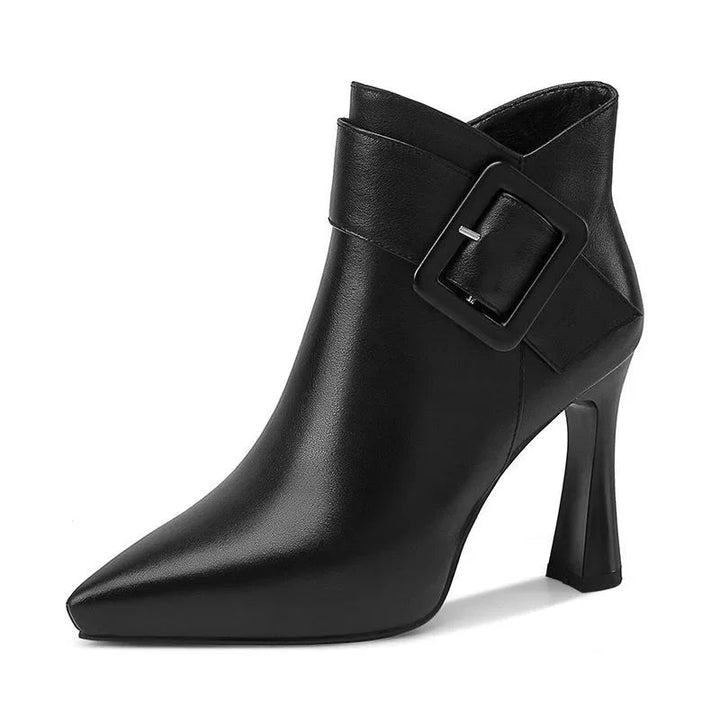 Arielah - Pointed-Toe Boots With Buckle Strap