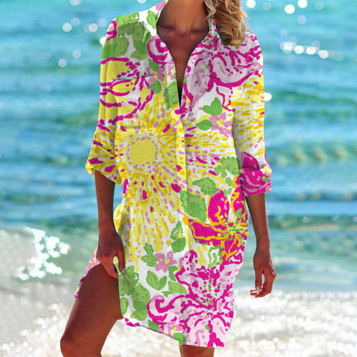 Elisabeta - Elegant Dress With Graphic Pattern