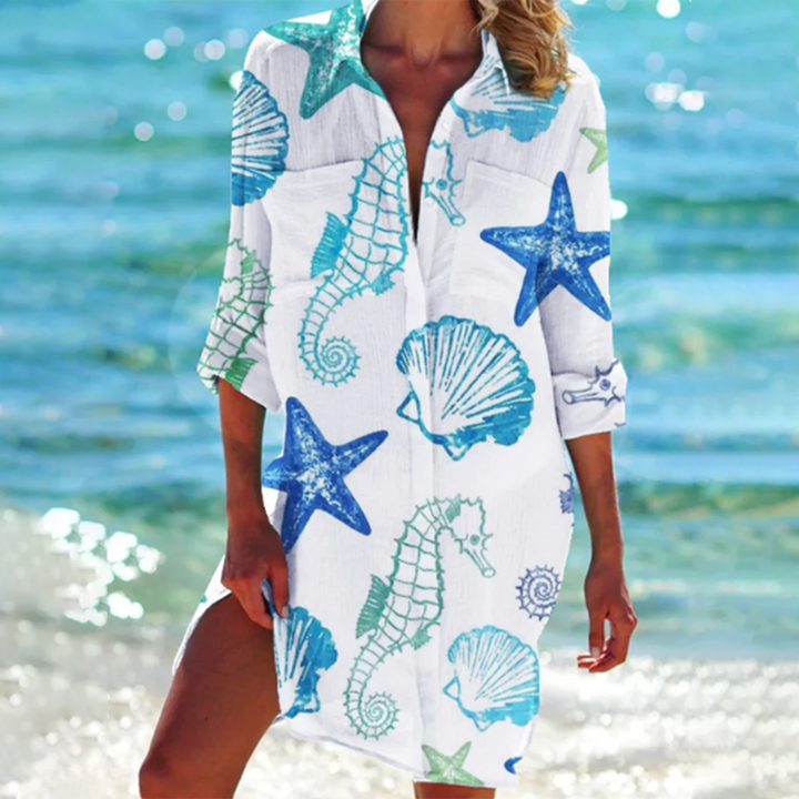 Elisabeta - Elegant Dress With Graphic Pattern