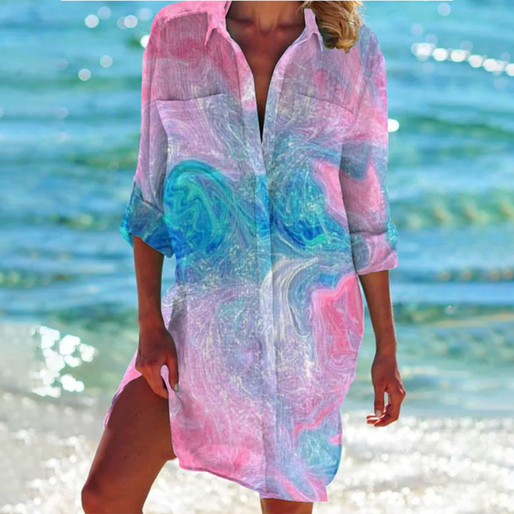 Elisabeta - Elegant Dress With Graphic Pattern