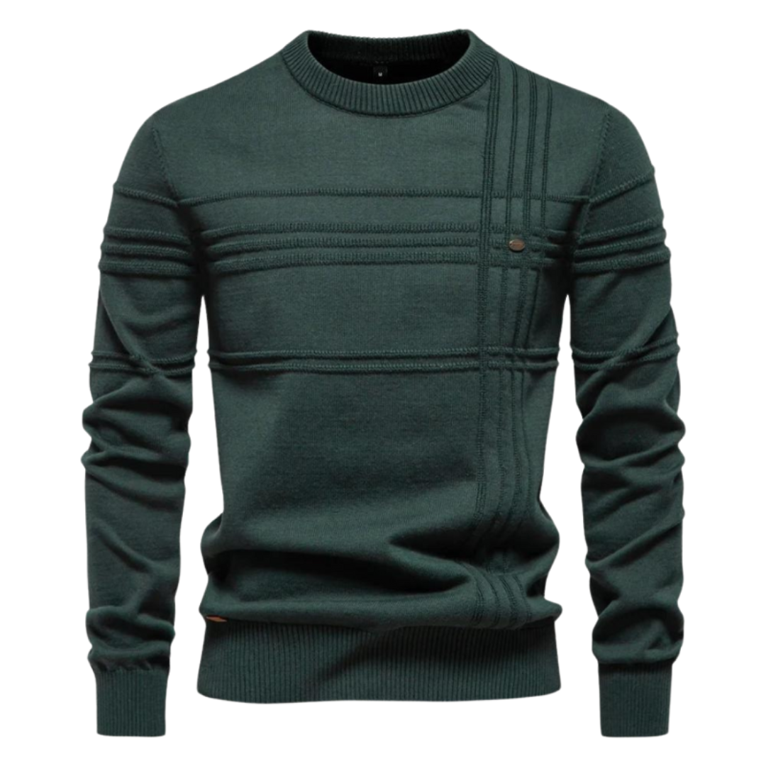 Maziarz - Elegant Sweater With Checkered Design