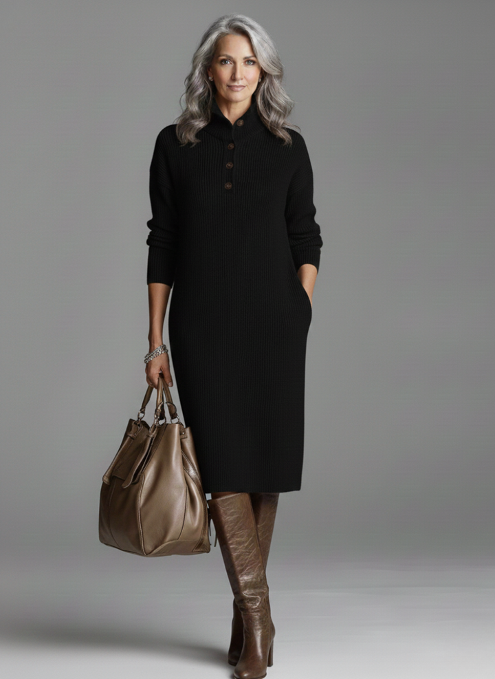 Nechama - Chic Ribbed Midi Dress