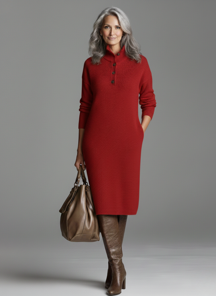 Nechama - Chic Ribbed Midi Dress