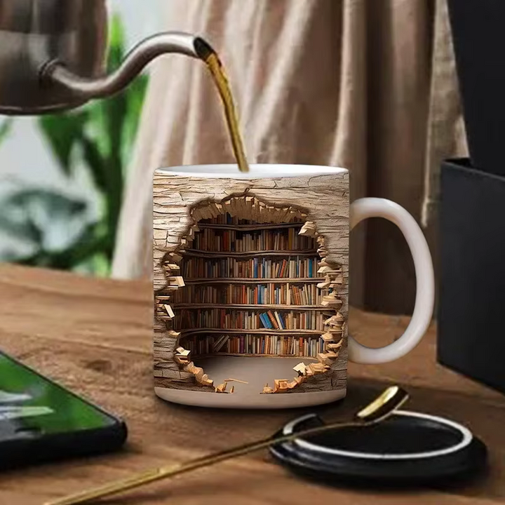 BookBrew - 3D Library Design Mug