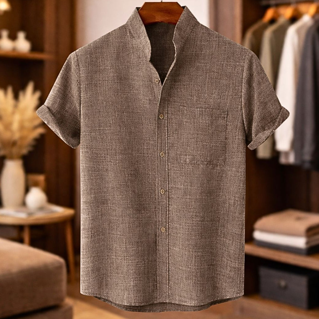 Sinzer - Short Sleeve Linen Shirt