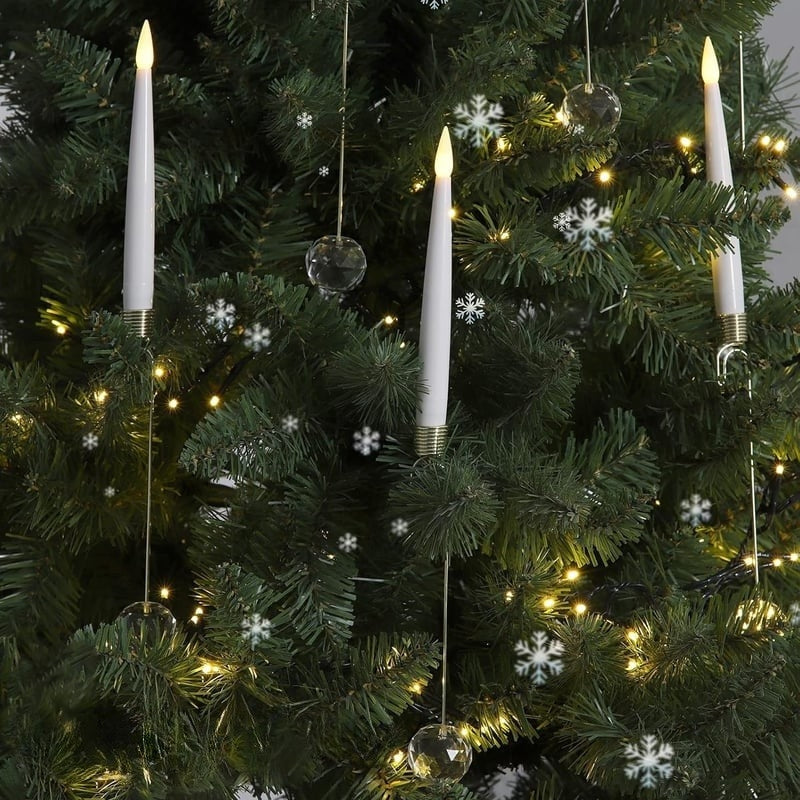 TreeLume - Christmas Tree Led Candles With Crystal Ball Hook