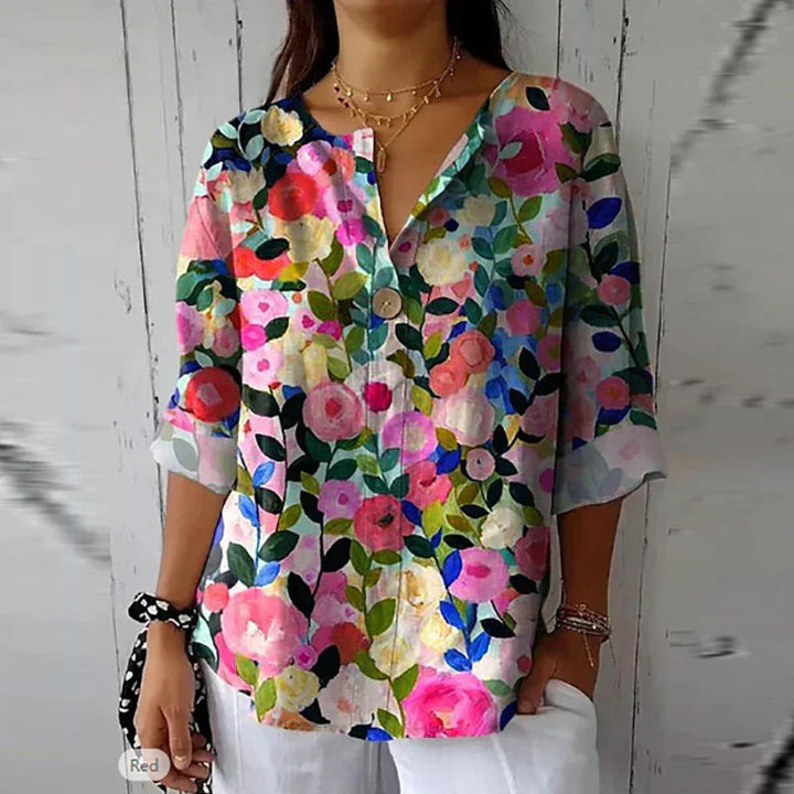 Gelsomina - Breathable Floral Blouse