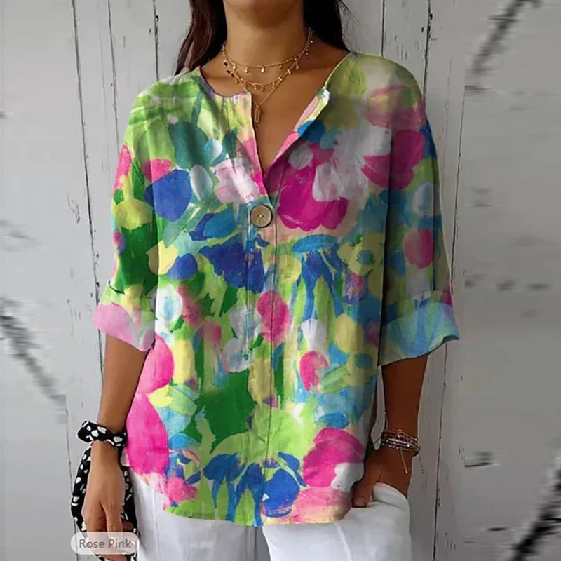 Gelsomina - Breathable Floral Blouse