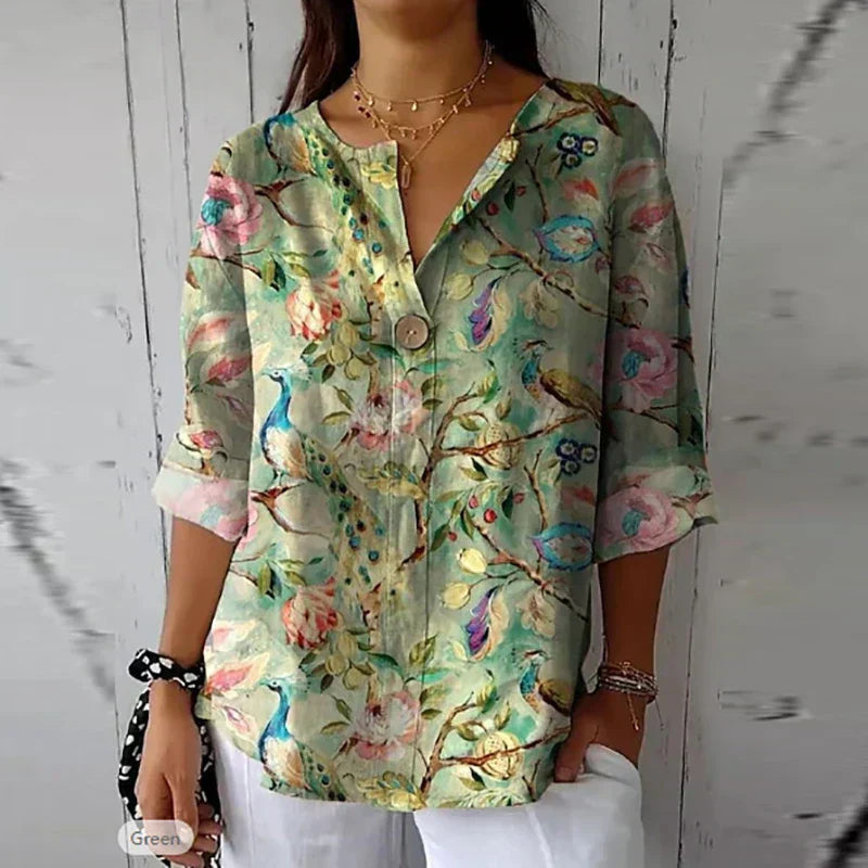 Gelsomina - Breathable Floral Blouse