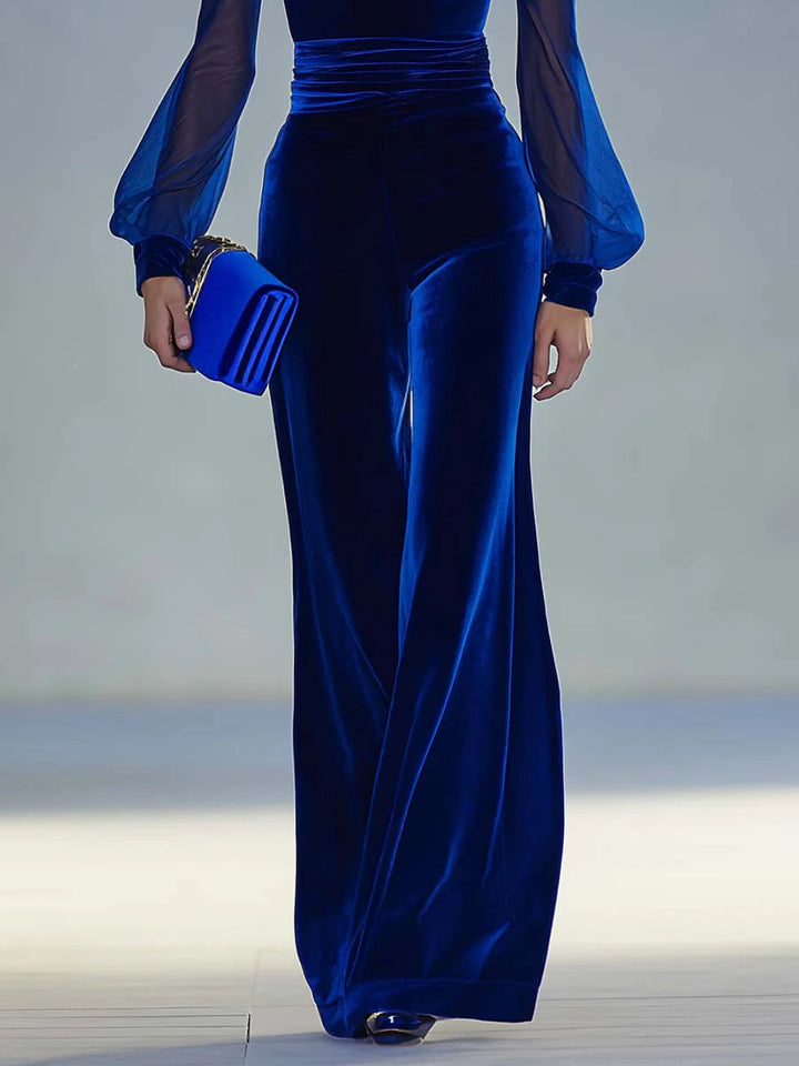 Cimona - V-Neck And Long Sleeve Jumpsuit