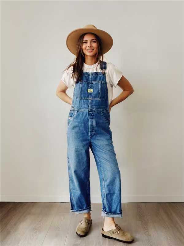 Jonelle - Denim Bib Overalls