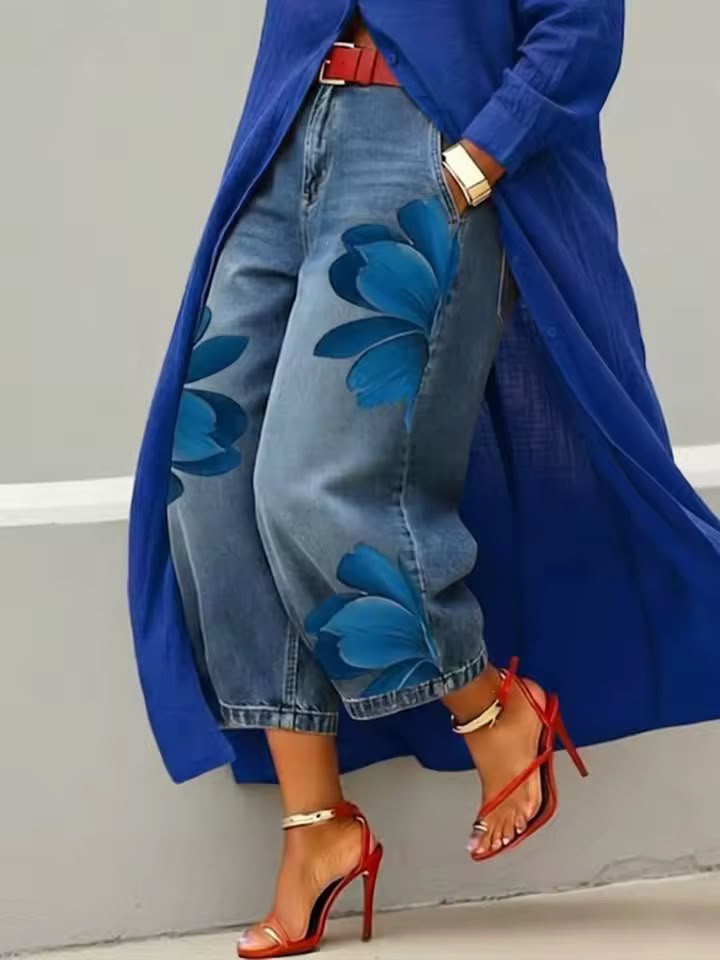 Emilisette - Casual Floral Jeans
