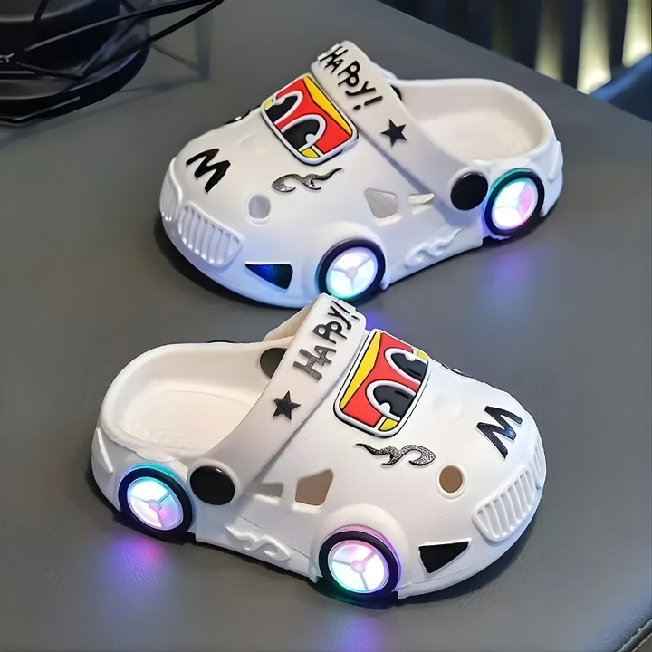 KidVroom - Children’s LED Car Slipper With Glowing Wheels And Strap
