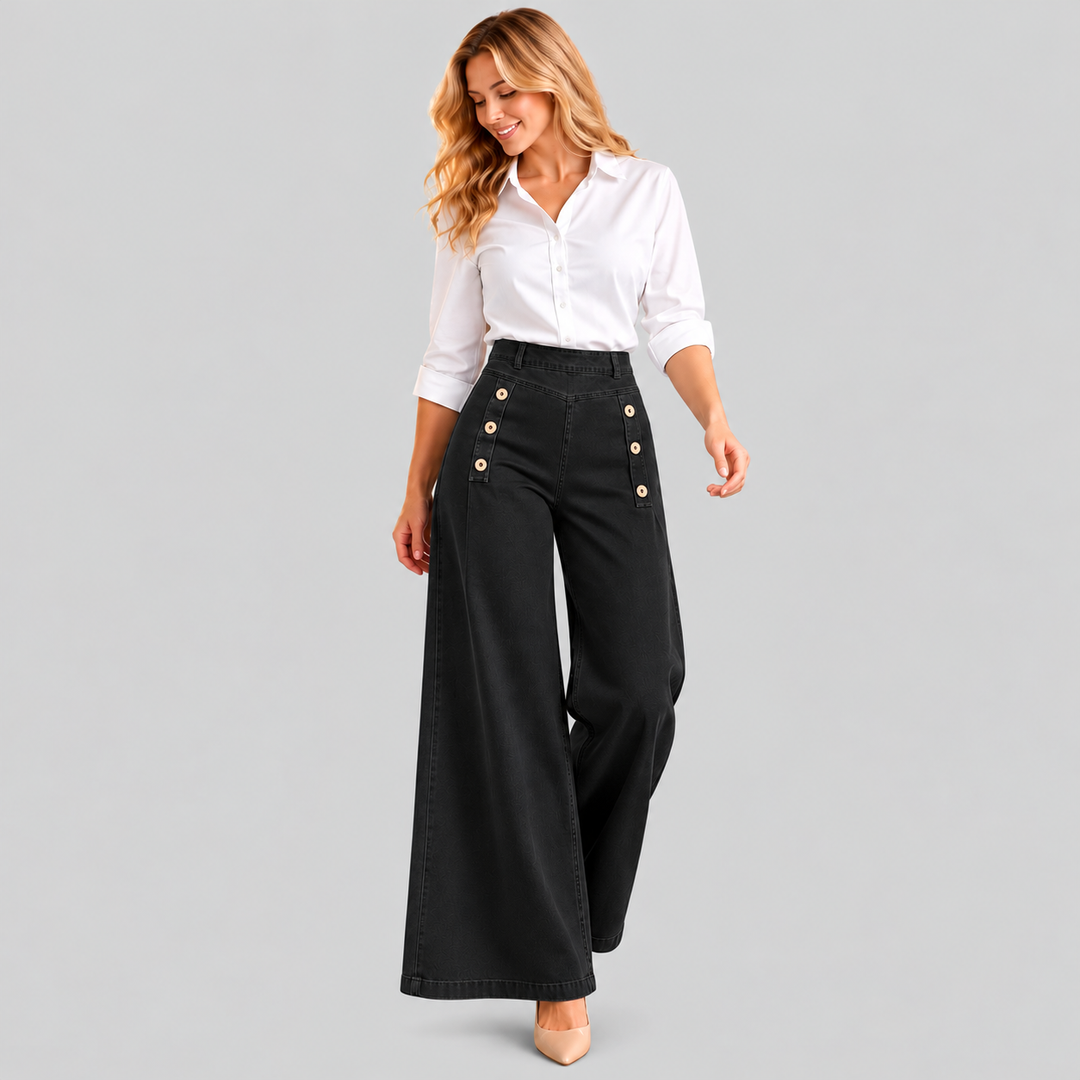 Belilica - Stretch Jeans With Decorative Buttons