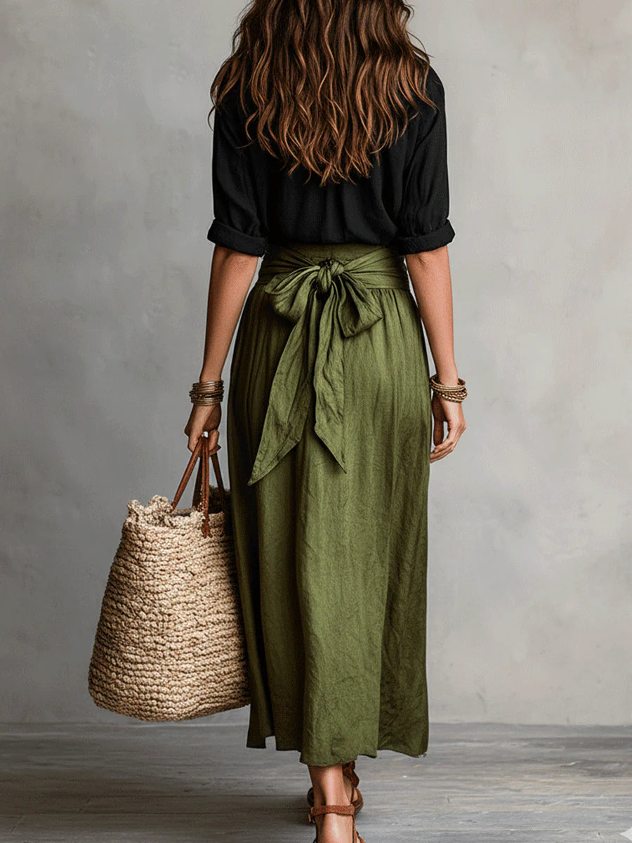 Virra - T-Shirt And Midi Skirt Set
