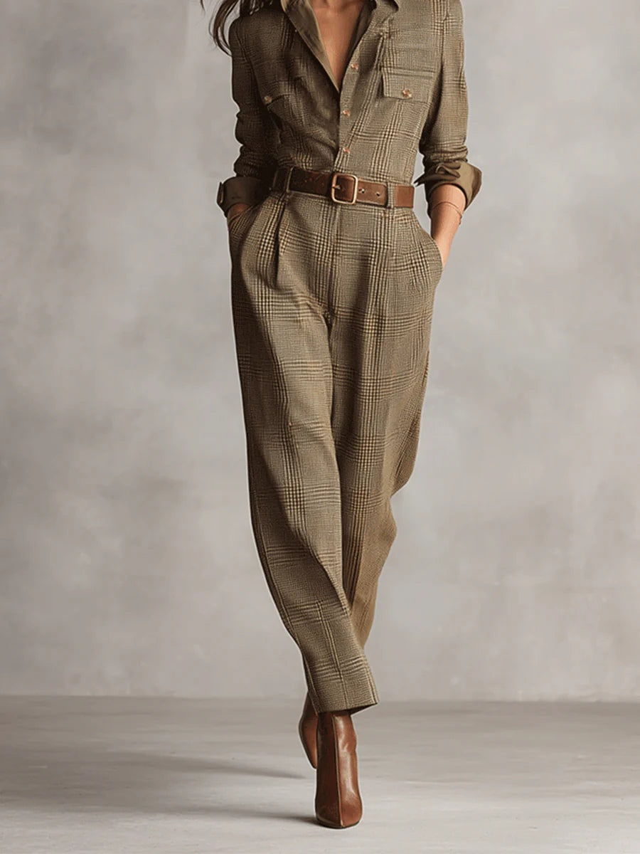Jenya - Elegant Button Jumpsuits with Pocket