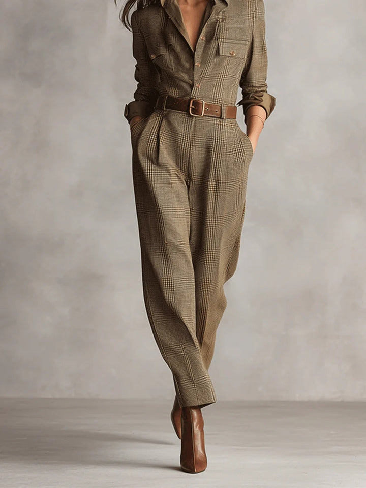 Jenya - Elegant Button Jumpsuits with Pocket