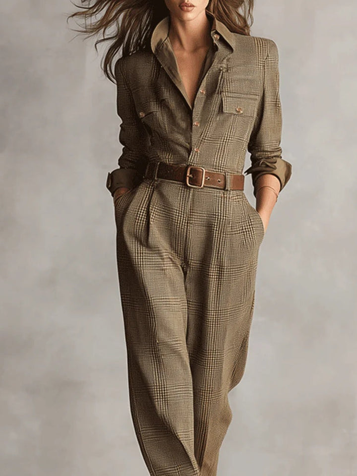 Jenya - Elegant Button Jumpsuits with Pocket