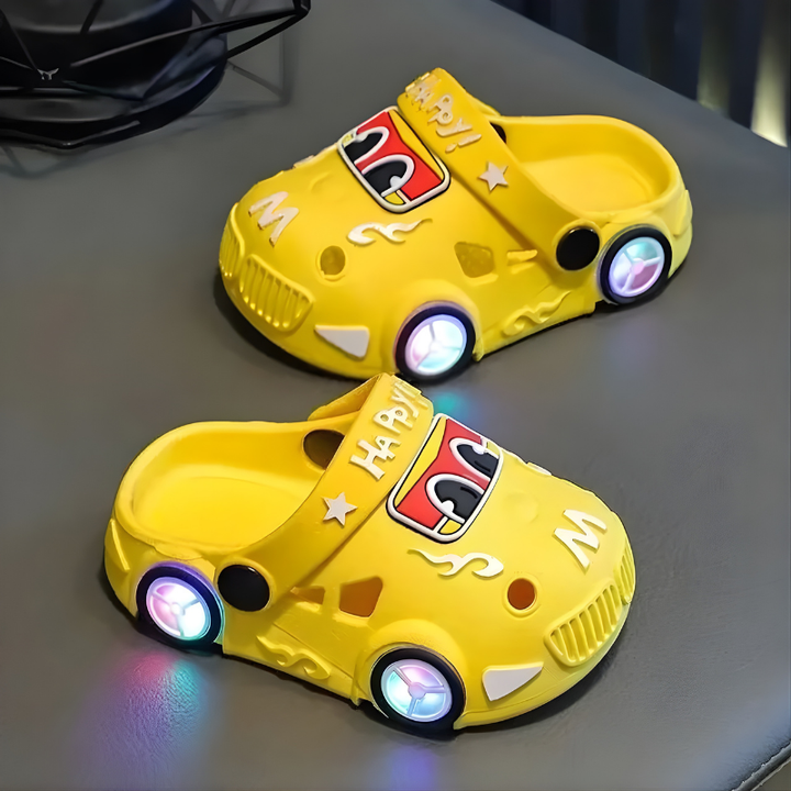KidVroom - Children’s LED Car Slipper With Glowing Wheels And Strap
