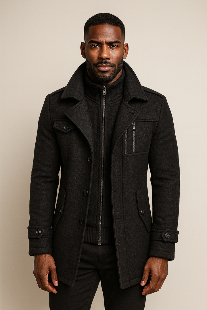 Mykhailo - Winter Overcoat With Zipper