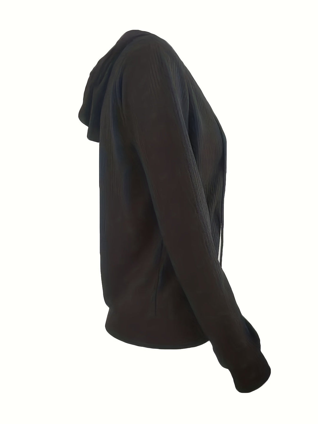 Moira - Long Sleeve Zip Up Drawstring Hoodies