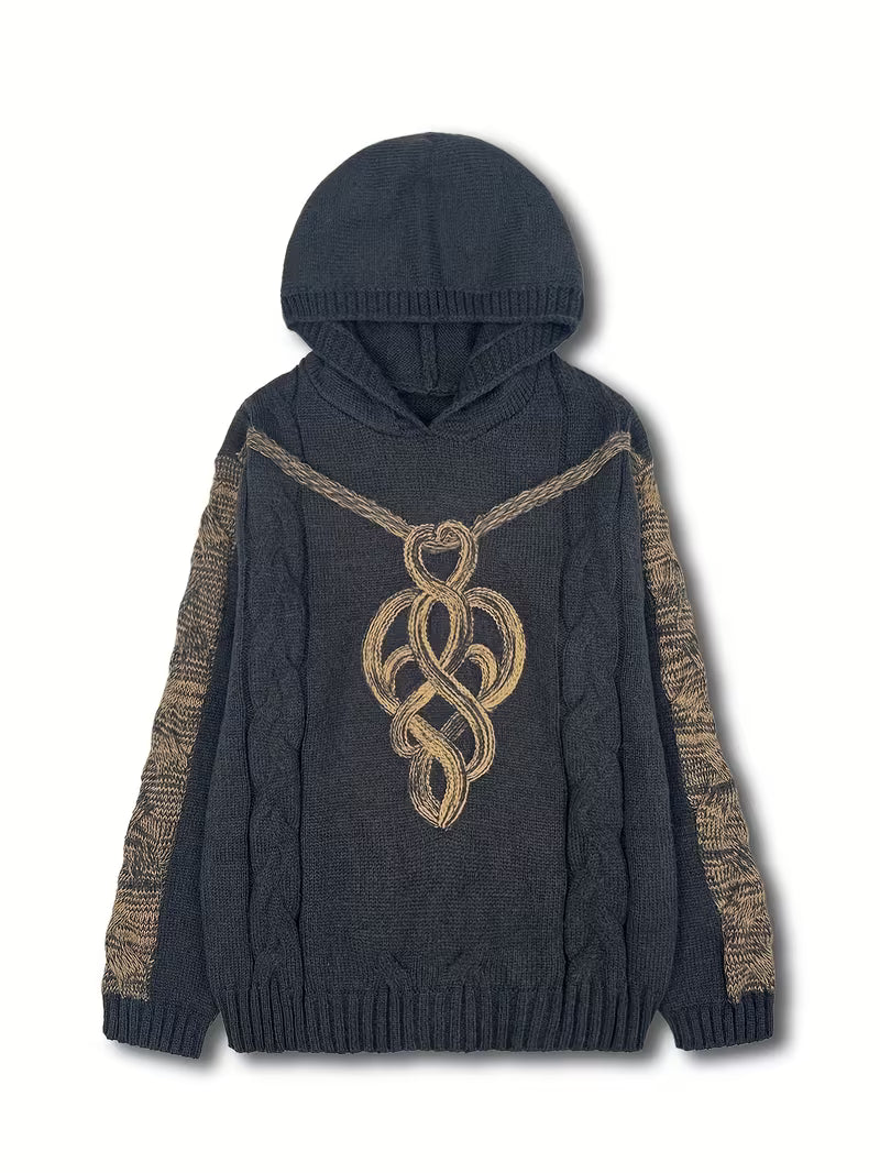 Cypriana - Elegant Knitted Sweater With Hood