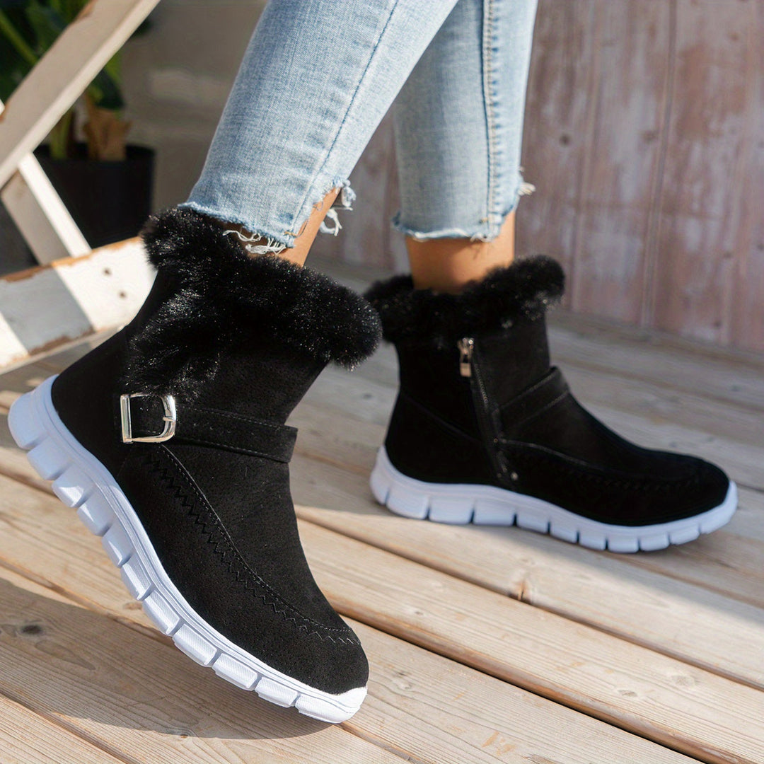 Seraiiana - Winter Snow Boot With Thick Sole