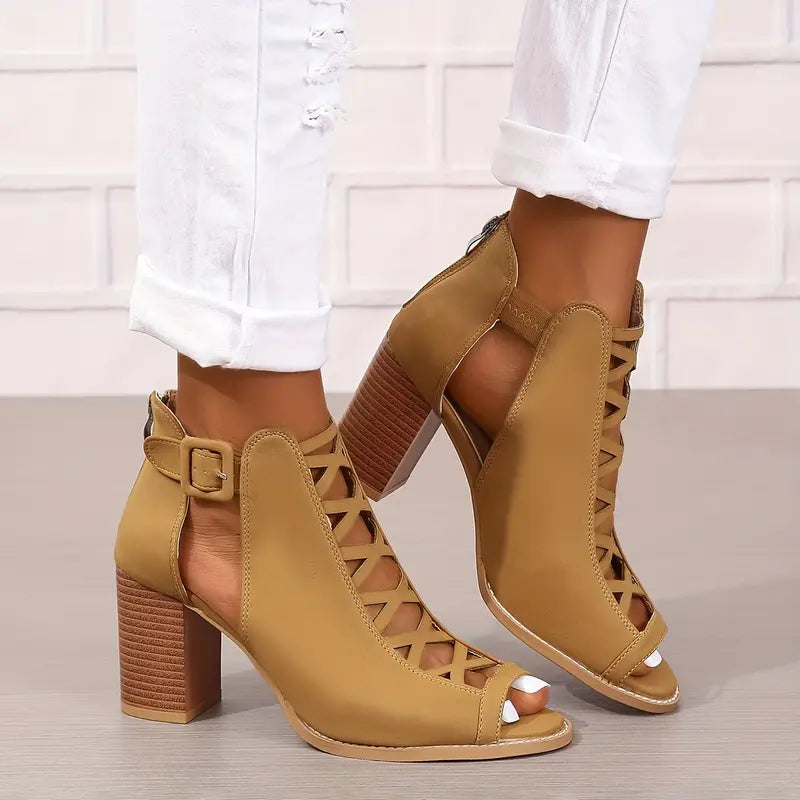 Ruzilya - Elegant Chunky Heel Sandals