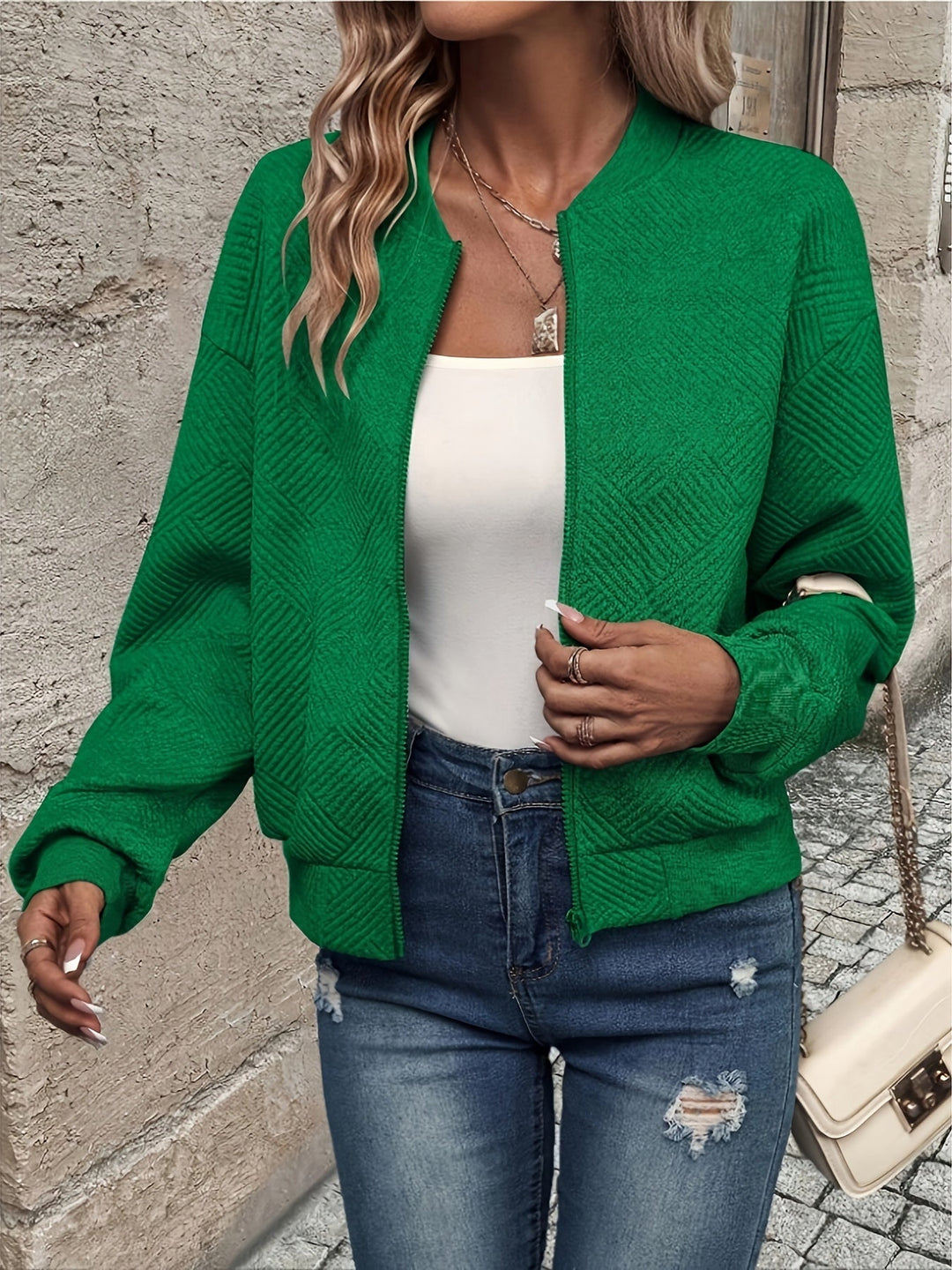 Jemma - Long Sleeve Jacket With Zip-Up