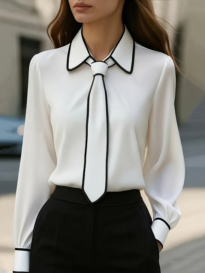 Briella - Long Sleeve Shirt With Front Tie