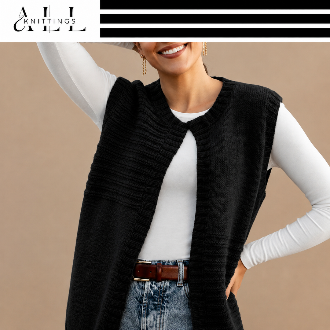 Zaneetitha - Sleeveless Round Neck Layering Vest