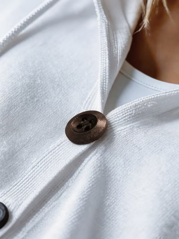 Avila - Long Sleeved Button Hooded Cardigan