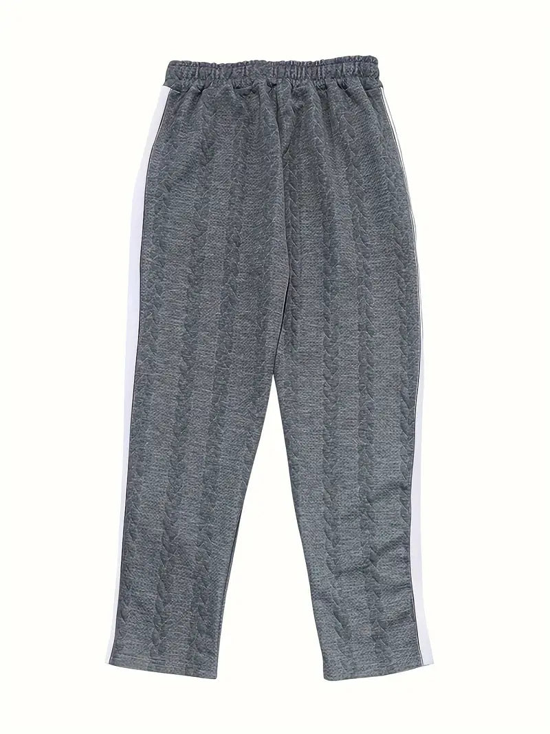 Jonass - Knitted Wide-Leg Trousers with Side Buttons
