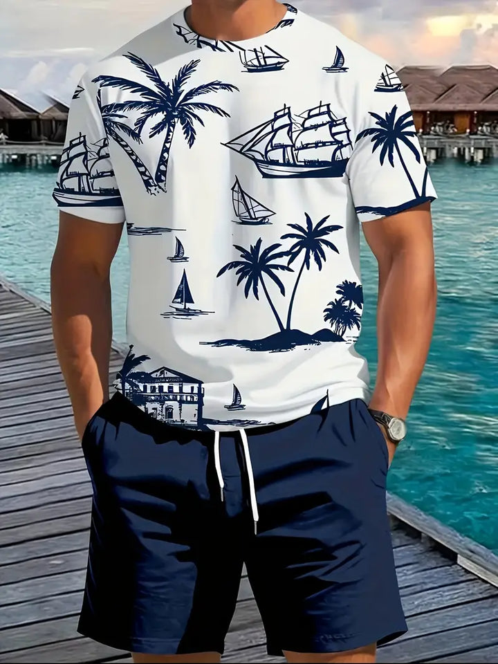 Barea - Elegant Summer Two Piece Printed Set