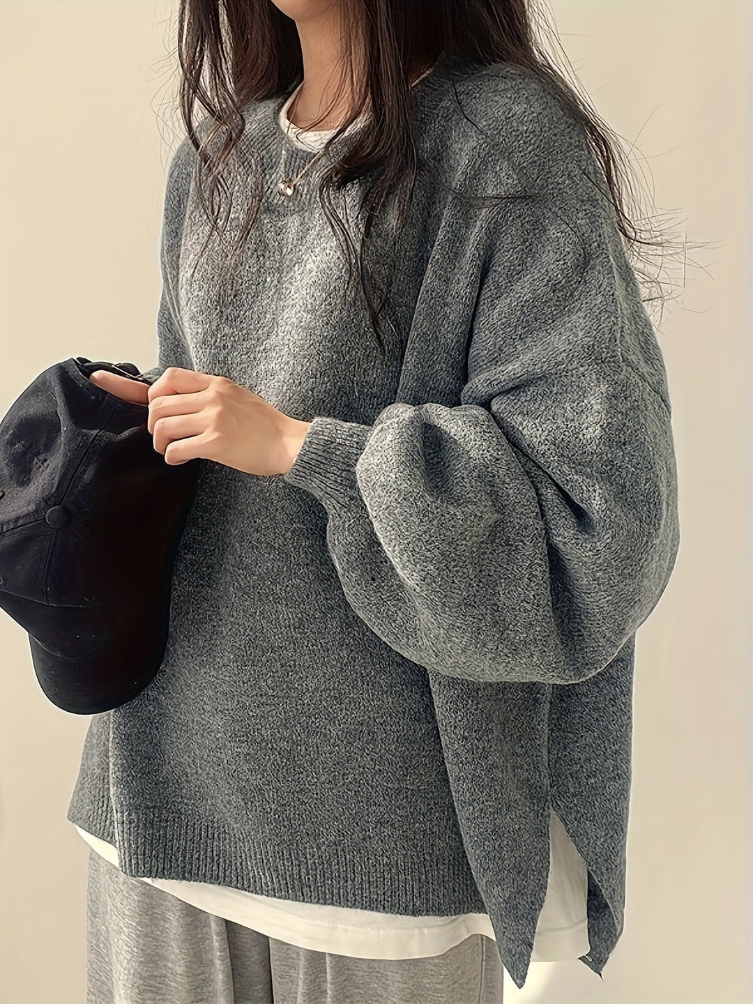 Pearline - Crew Neck Long Sleeve Sweater