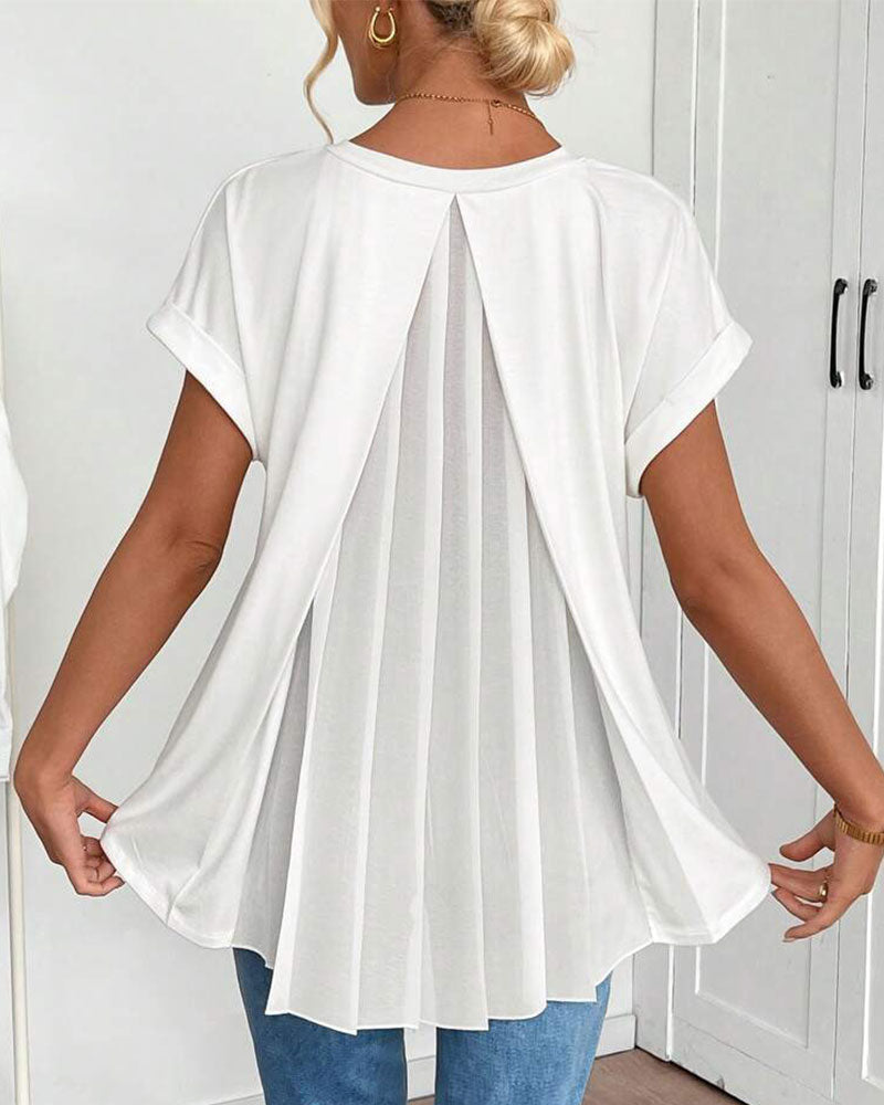 Enya - Short Sleeve T-Shirt with Plated Back