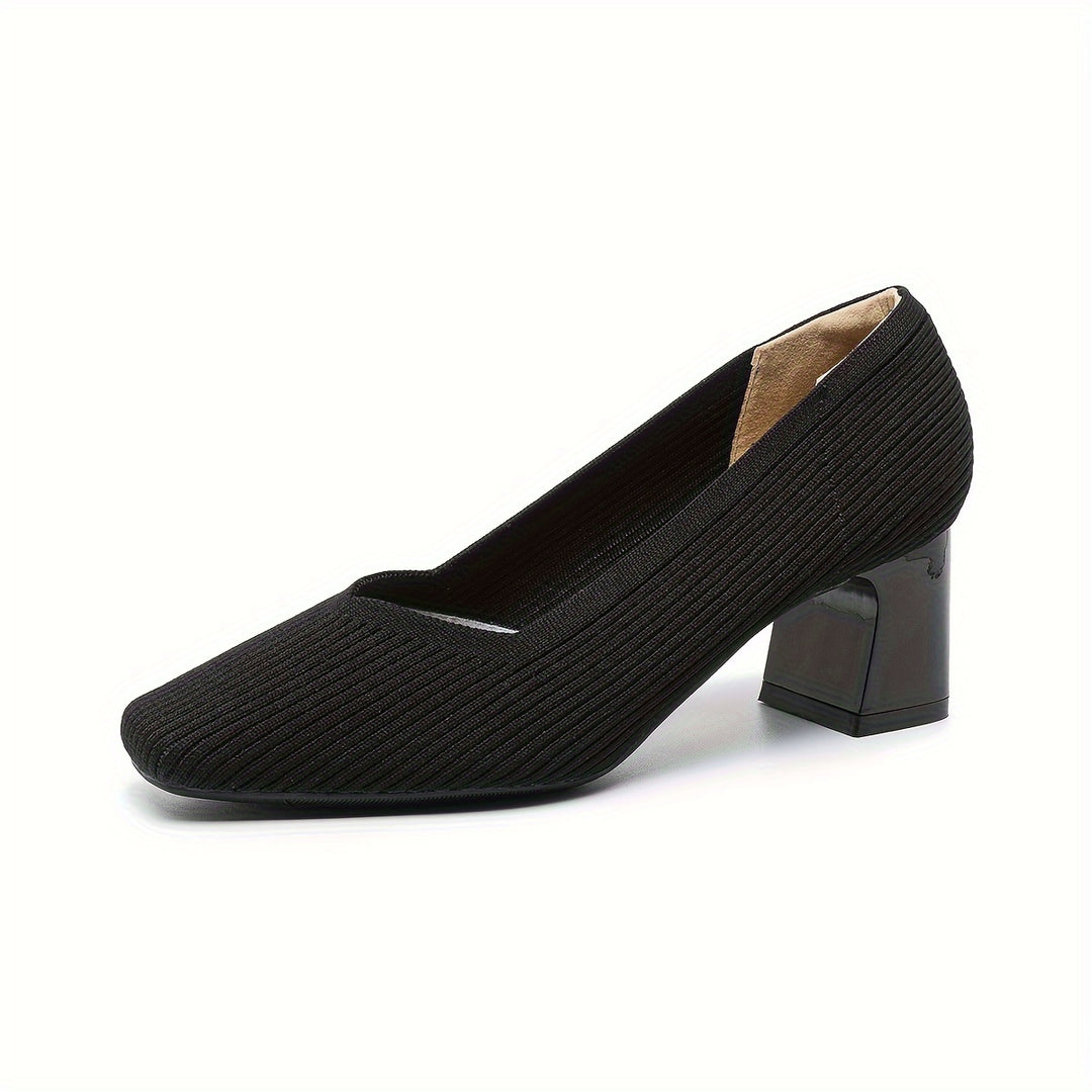 Joleen - Stylish Chunky Heel Pumps