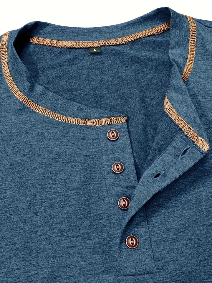 Orazio - Short Sleeve T Shirt With Button