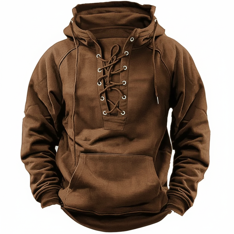 Hovav - Long Sleeve Lace-Up Hoodie
